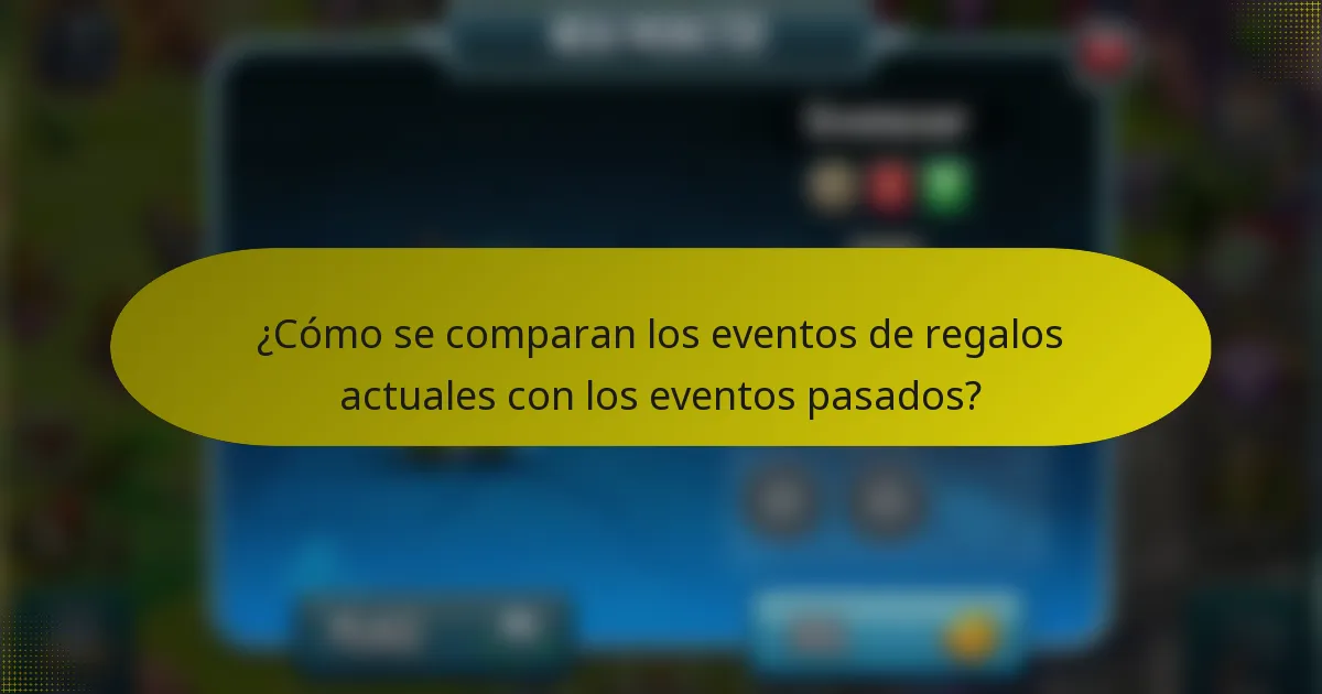 ¿Cómo se comparan los eventos de regalos actuales con los eventos pasados?